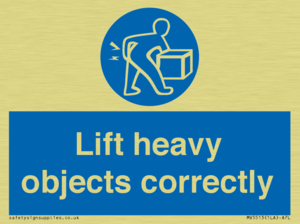 Lift heavy objects correctly
